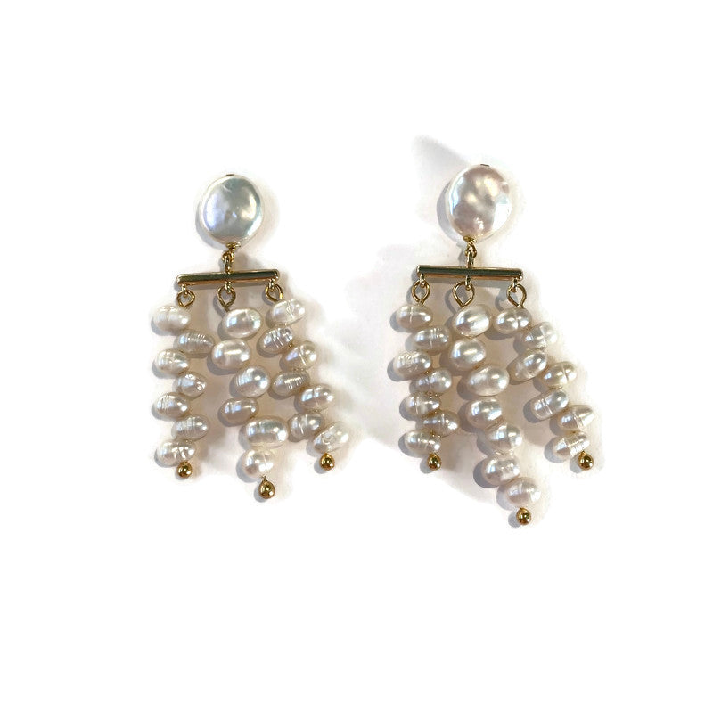 Cascade Earrings - Pearl