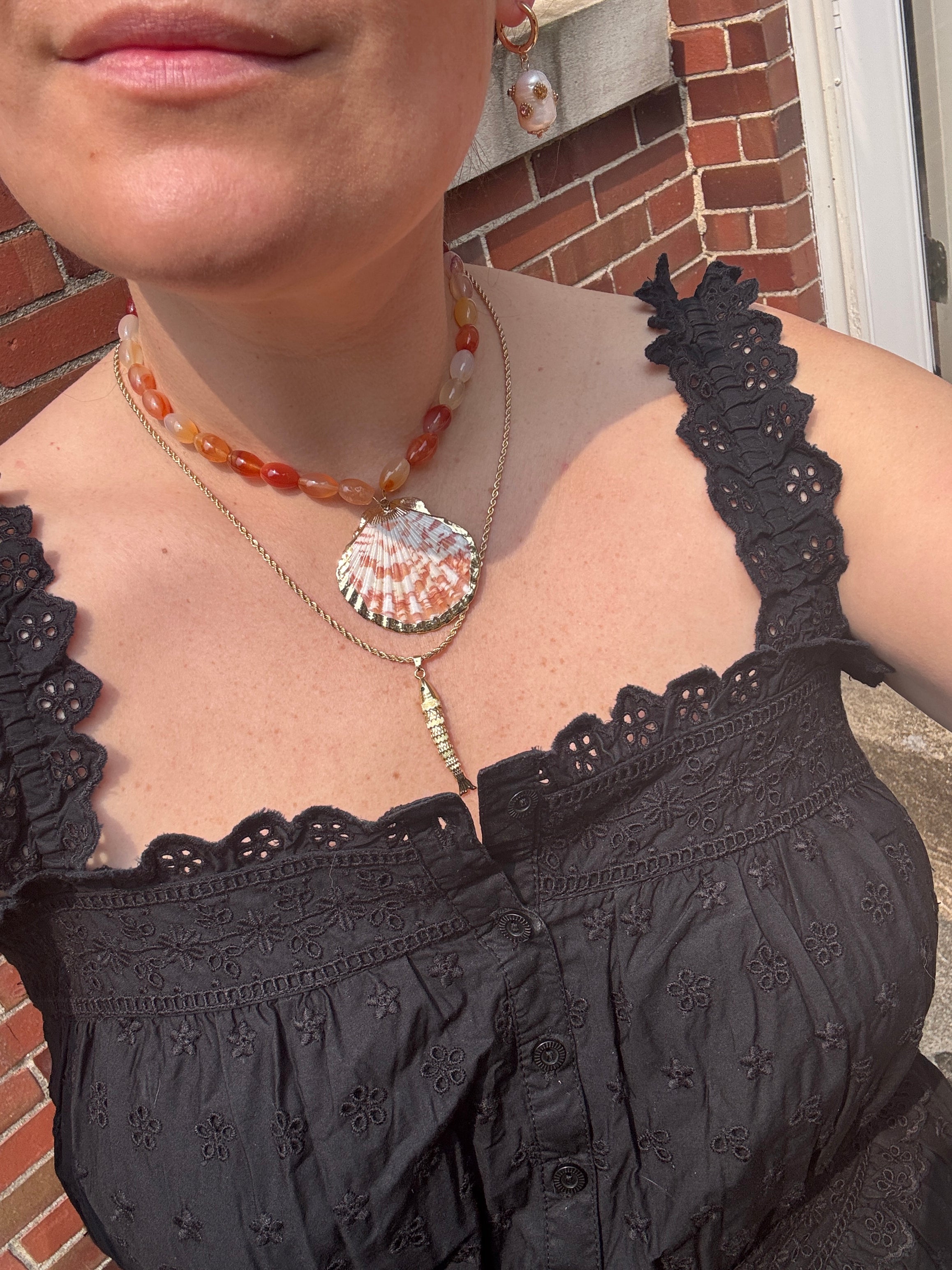 Peixe Necklace - Green Eye