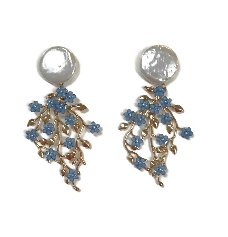 Forget Me Not Earrings - Blue